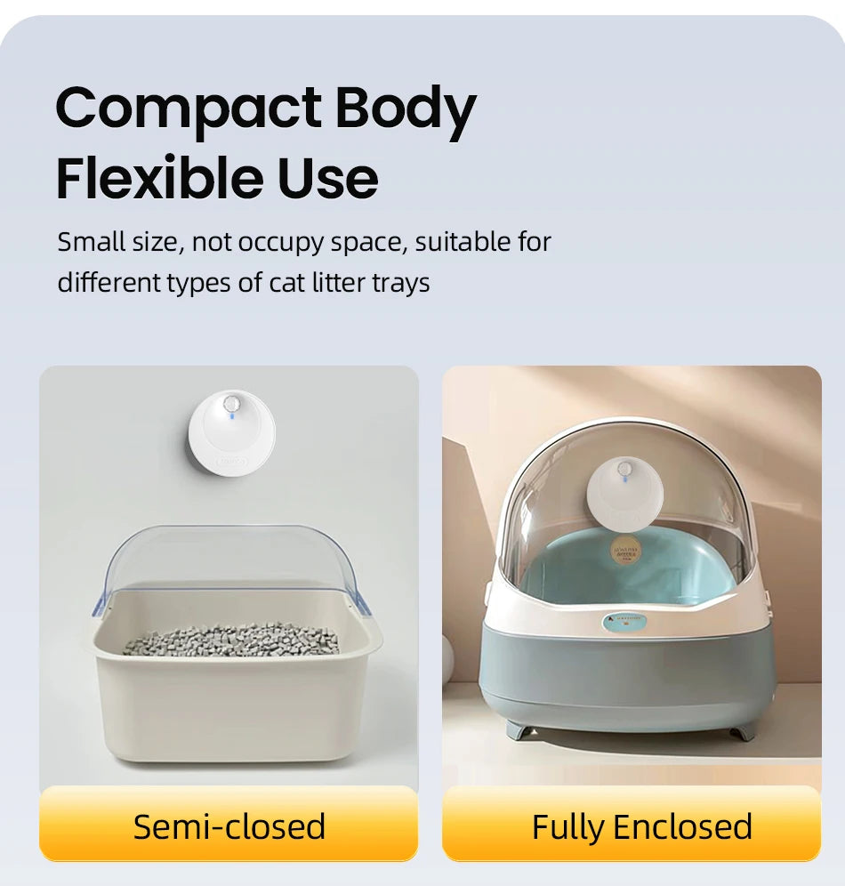 ROJECO Smart Cat Litter Deodorizer 4000mAh Odor Purifier