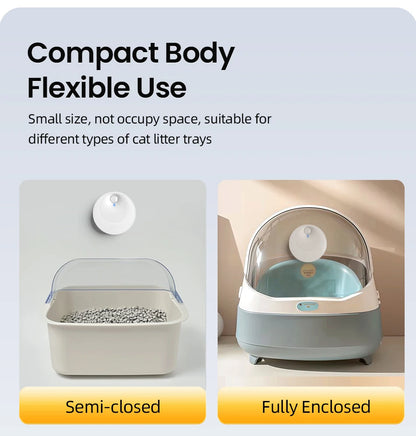 ROJECO Smart Cat Litter Deodorizer 4000mAh Odor Purifier