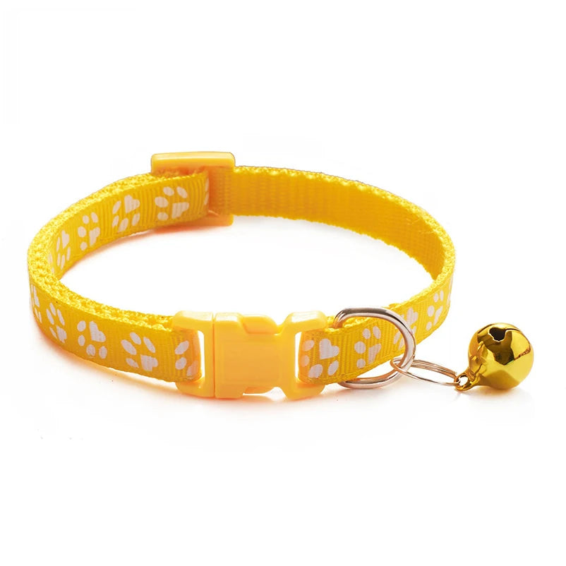 Colorful Adjustable Cat Collar with Bell