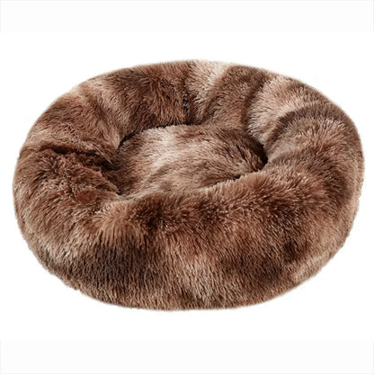 Round Plush Pet Bed 40–90cm for Dogs & Cats