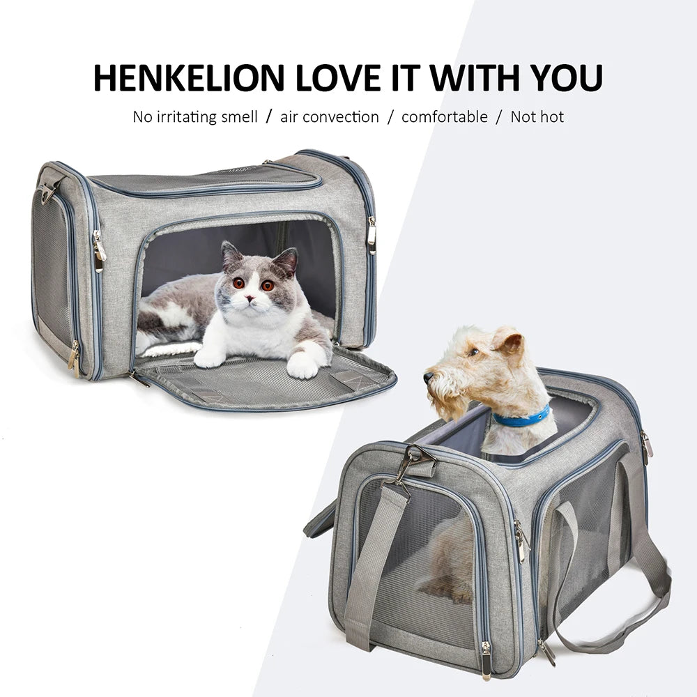 Soft-Sided Pet Carrier Backpack Airline Approved for Dogs & Cats