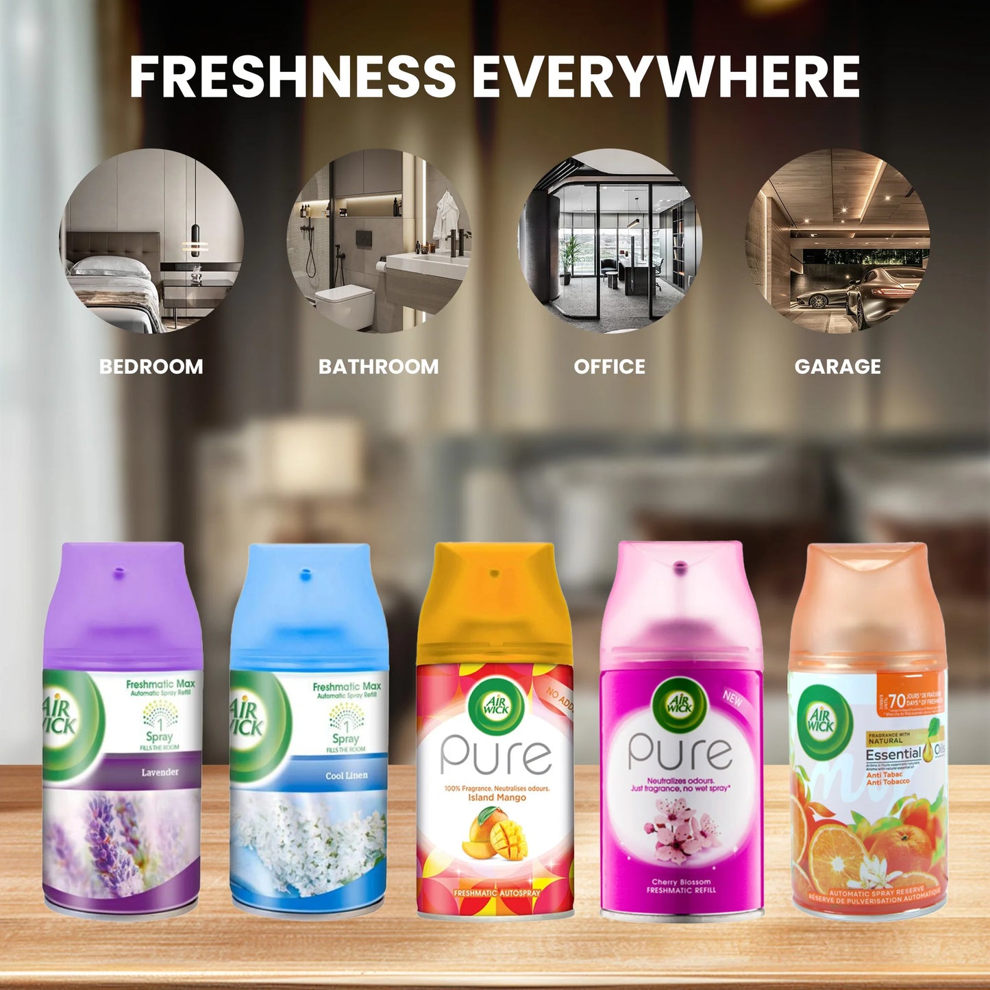 2 Pcs Automatic Air Freshener Spray Refill 6.2oz per Can