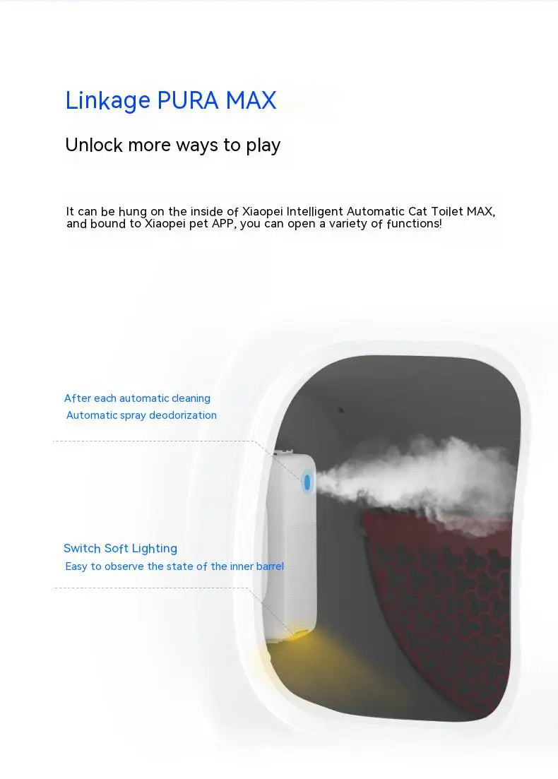 PETKIT PURA MAX Smart Cat Litter Box Odor Eliminator Spray K3 N50