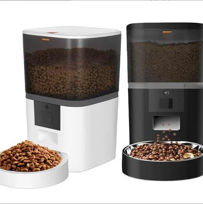 4L Large Capacity WiFi Automatic Cat & Dog Feeder Smart Timing Double Bowl