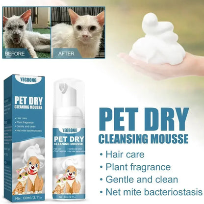 Waterless Pet Shampoo Foam No Rinse Cleaning
