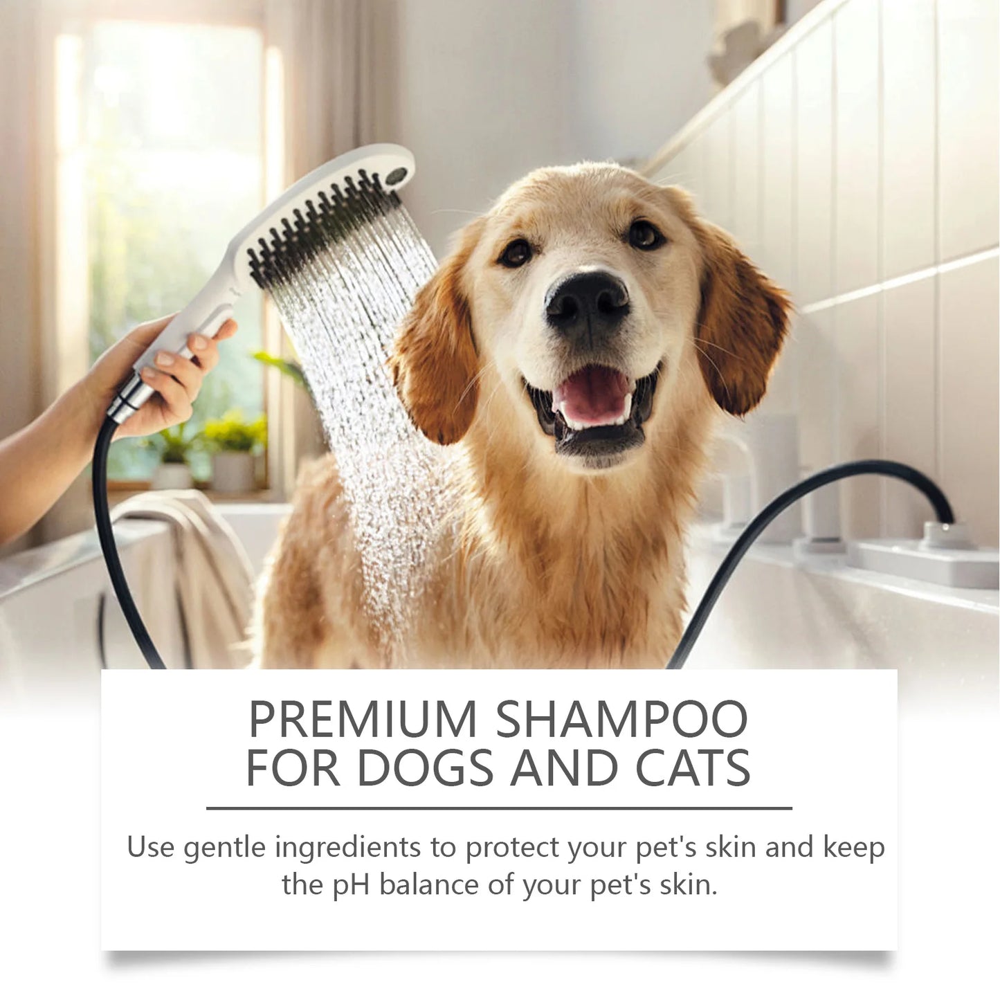 Natural Pet Shampoo for Dogs & Cats Flea & Odor Control