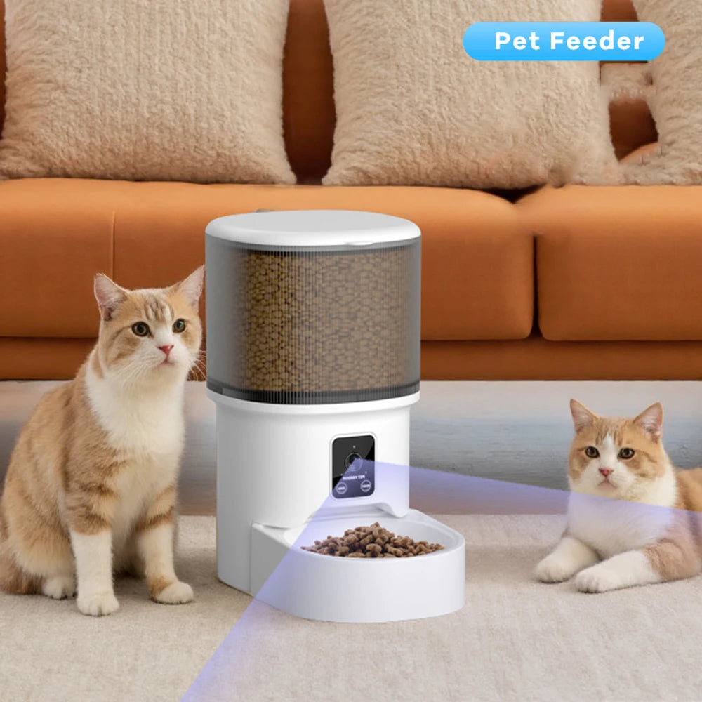 Smart WiFi App Video Pet Feeder Automatic Cat & Dog Food Dispenser with Stainless Steel Bowl