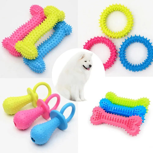 Rubber Chew Toy for Small Dogs Teeth Cleaning