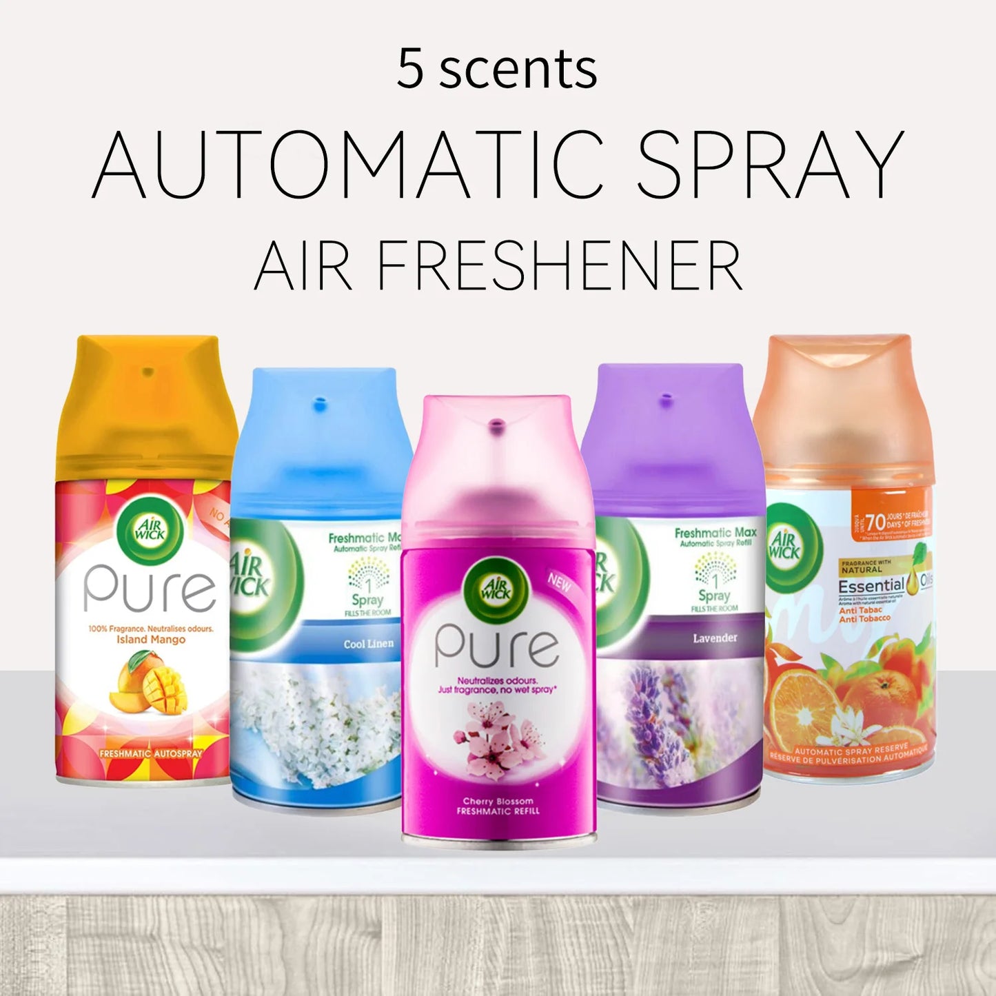 2 Pcs Automatic Air Freshener Spray Refill 6.2oz per Can
