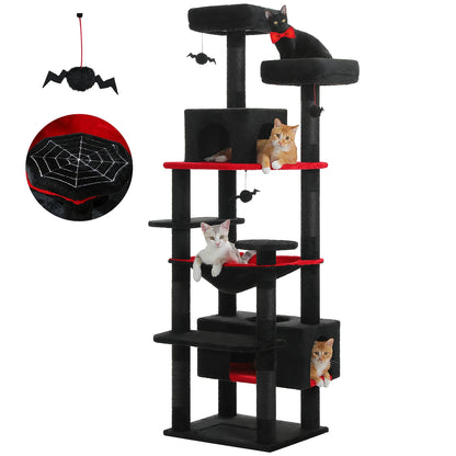 Large Cat Tree Tower with Scratching Posts Hammock and Condos