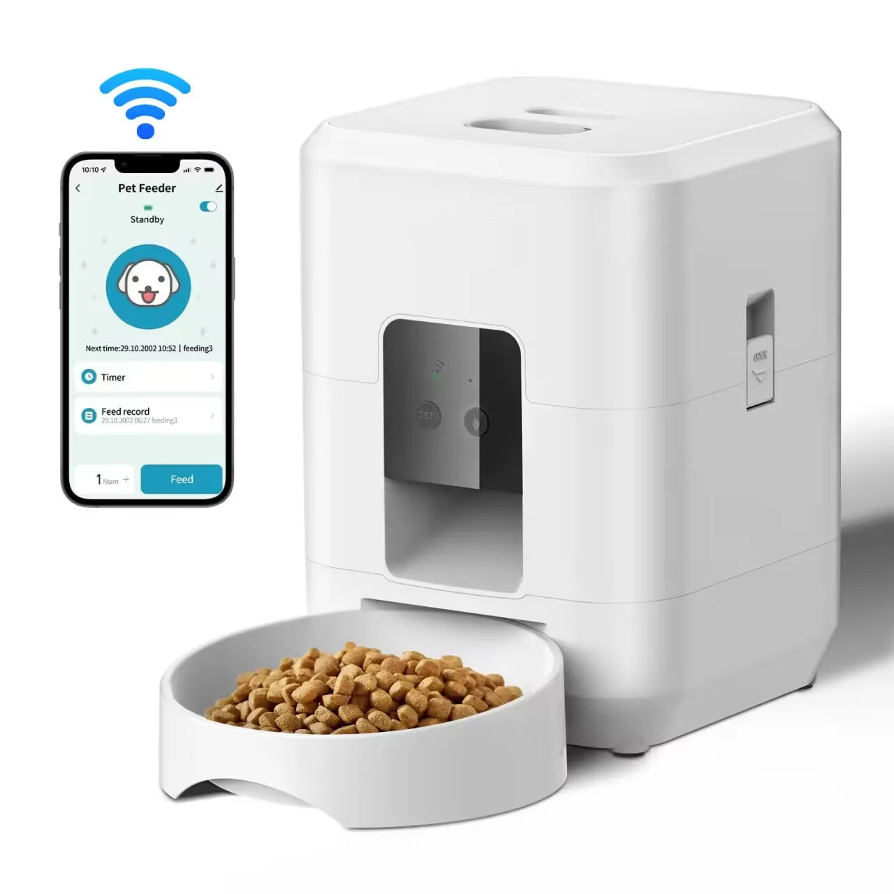 Smart Automatic Pet Feeder for Cats & Dogs Timed Quantitative Food Dispenser
