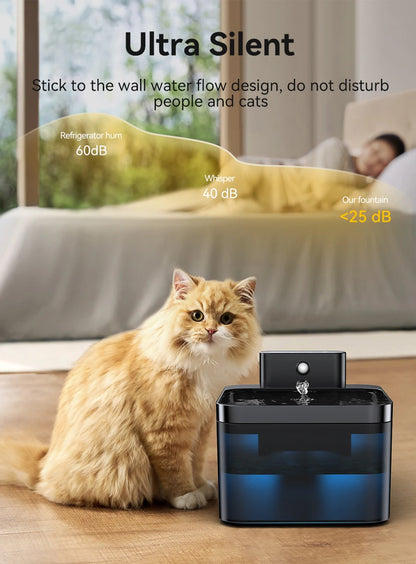 ROJECO Wireless Automatic Cat Water Fountain