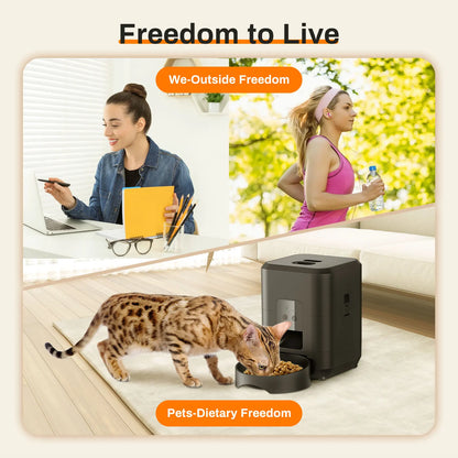 Smart Automatic Pet Feeder for Cats & Dogs Timed Quantitative Food Dispenser
