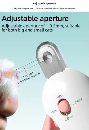 Professional Pet Nail Clipper for Dogs & Cats Adjustable Safety Hole