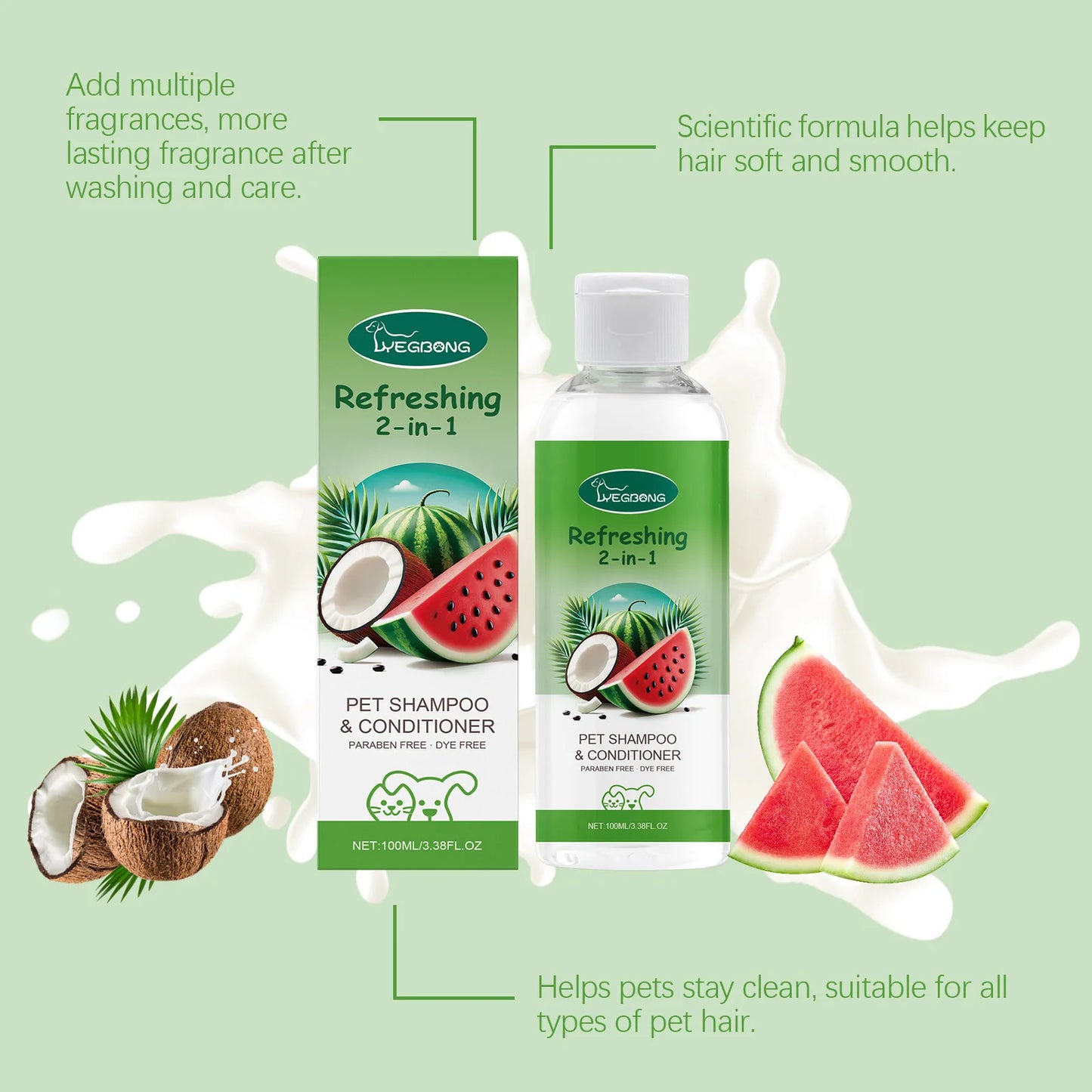 YEGBONG 2-in-1 Pet Shampoo & Conditioner