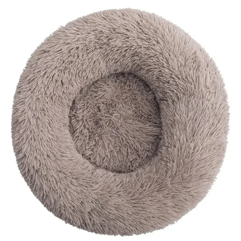 Round Plush Pet Bed 40–90cm for Dogs & Cats