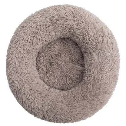 Round Plush Pet Bed 40–90cm for Dogs & Cats