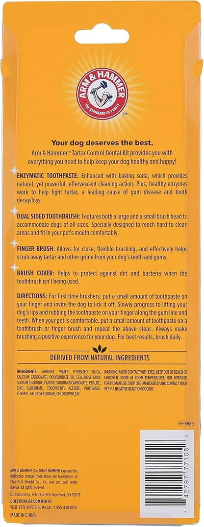 Pet Dental Care Kit Toothpaste Toothbrush & Finger Brush