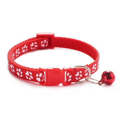 Colorful Adjustable Cat Collar with Bell
