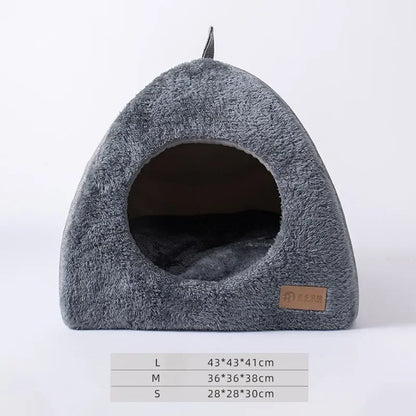 Triangle Closed Cat House Warm Sleeping Pet Nest