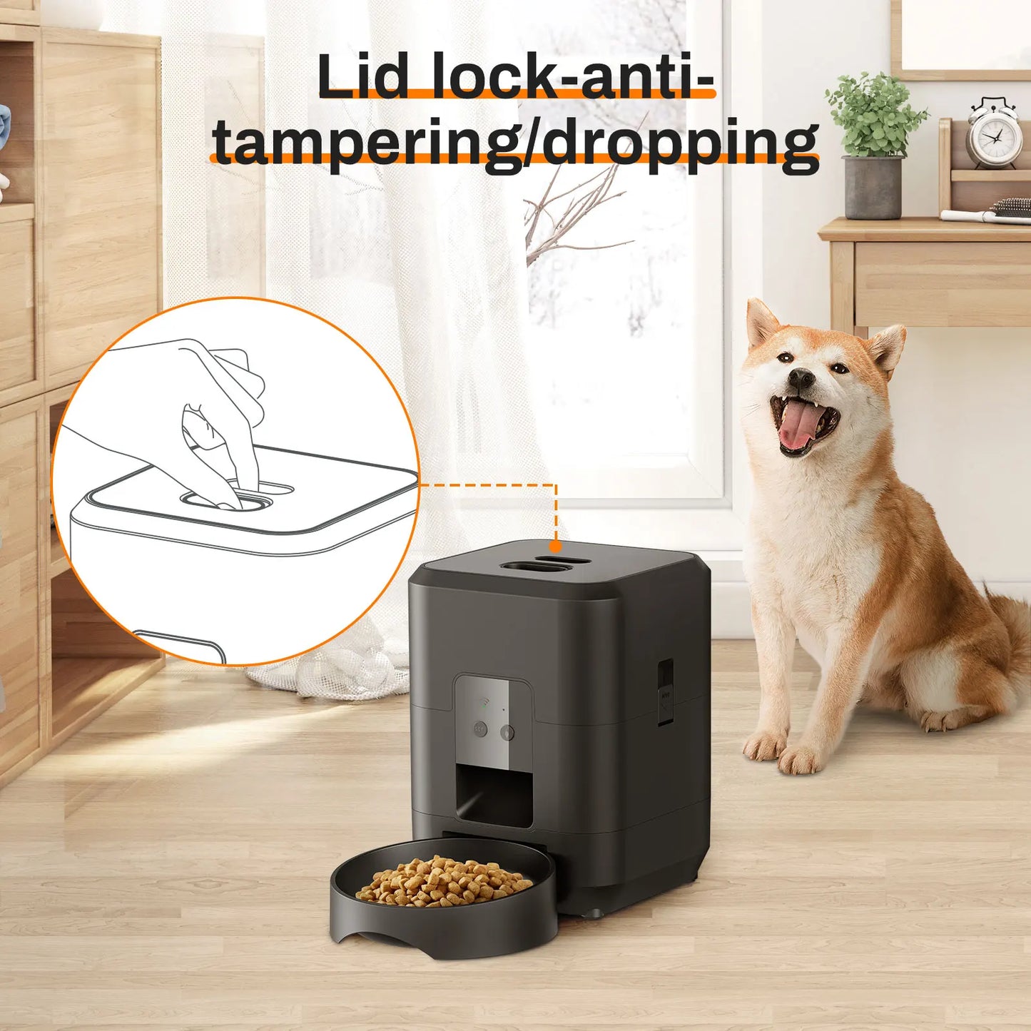 Smart Automatic Pet Feeder for Cats & Dogs Timed Quantitative Food Dispenser
