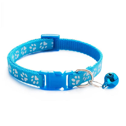 Colorful Adjustable Cat Collar with Bell
