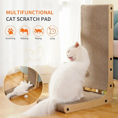 L-Shape Cardboard Cat Scratching Post Large / Small Wear-Resistant Cat Toy